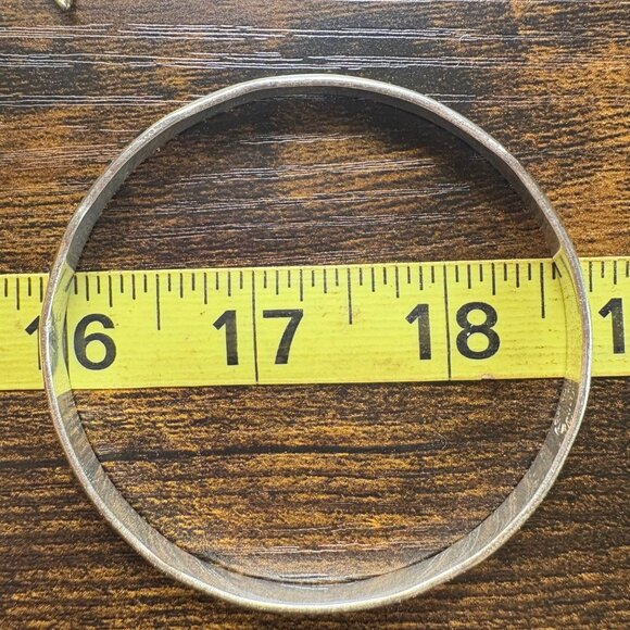 Vintage Sterling Silver PTO VALLARTA Mexico Bangle Bracelet Size 7.5" Fit - Picture 11 of 13